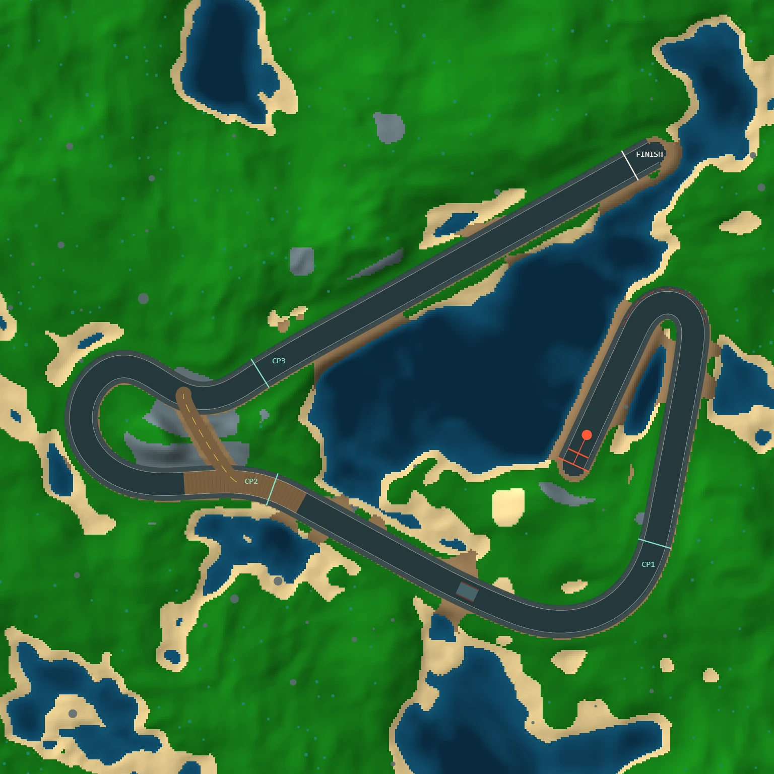 Overhead map of the Jul 19, 2026 track