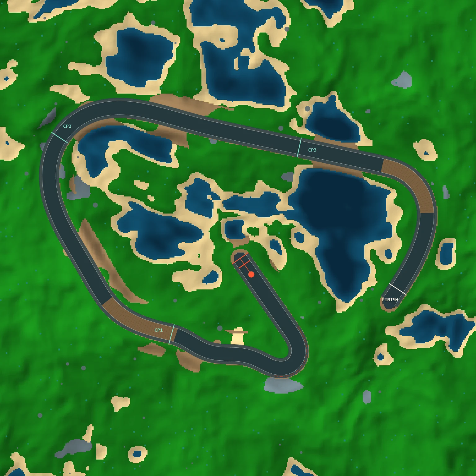 Overhead map of the Sep 9, 2026 track