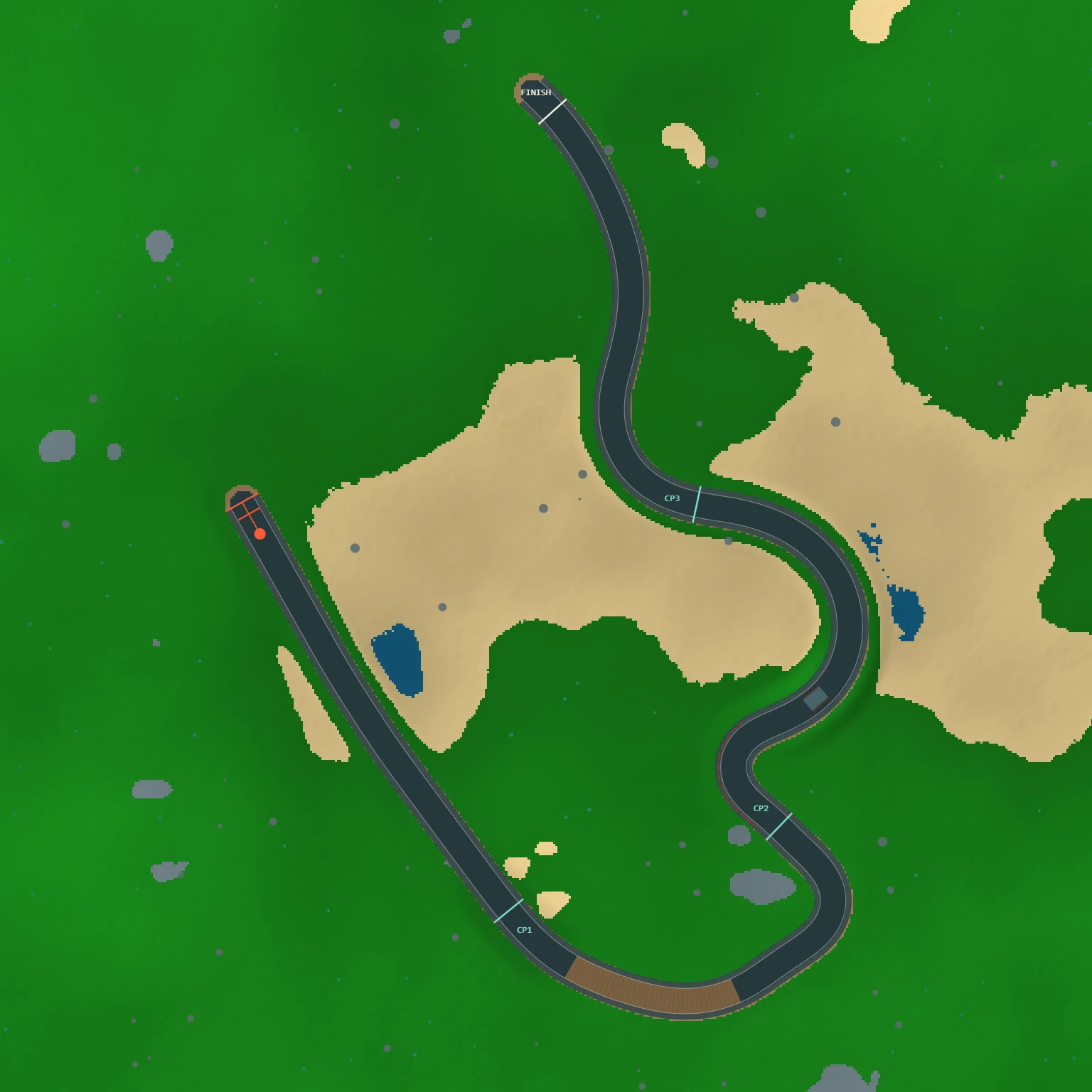 Overhead map of the Sep 30, 2026 track