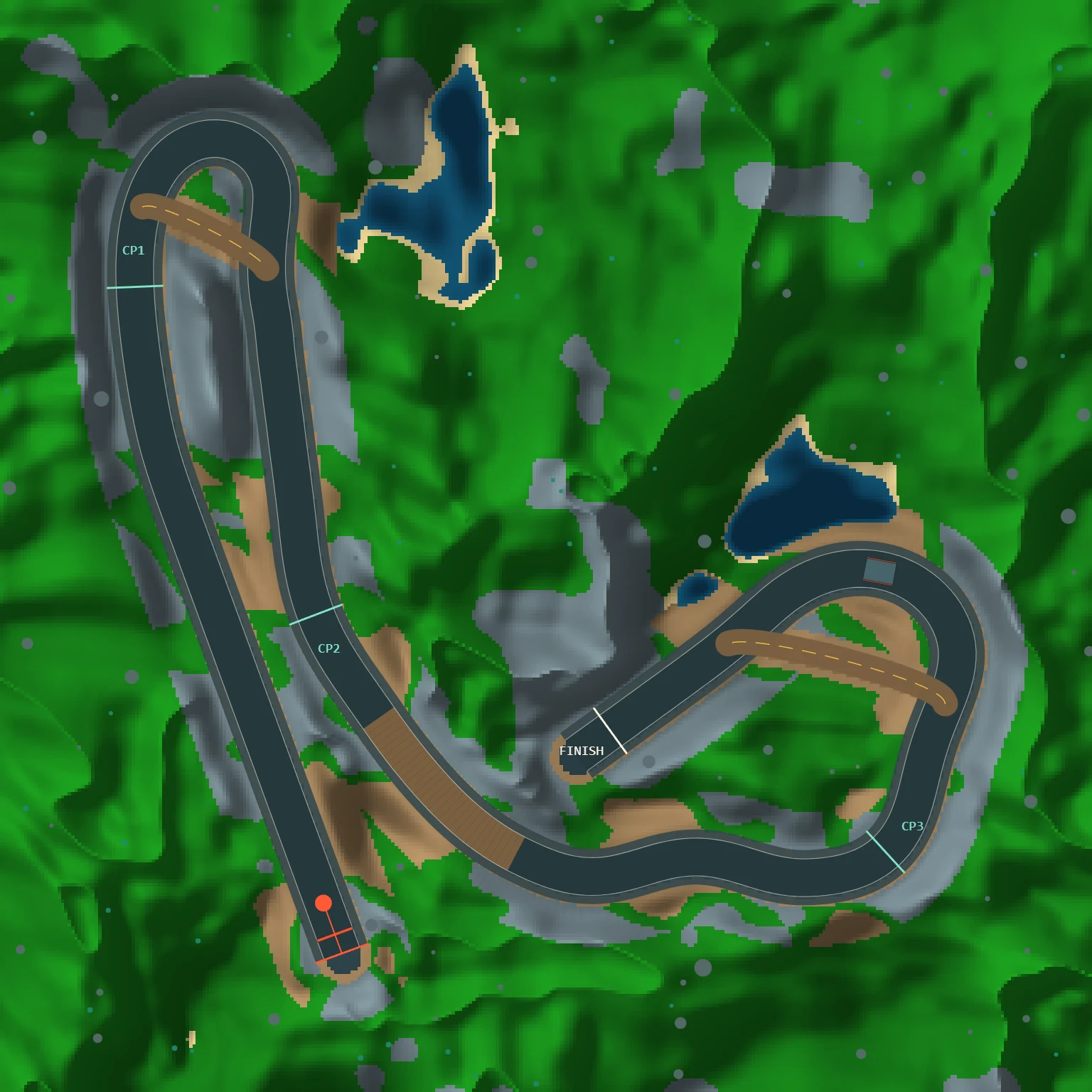 Overhead map of the Sep 5, 2026 track