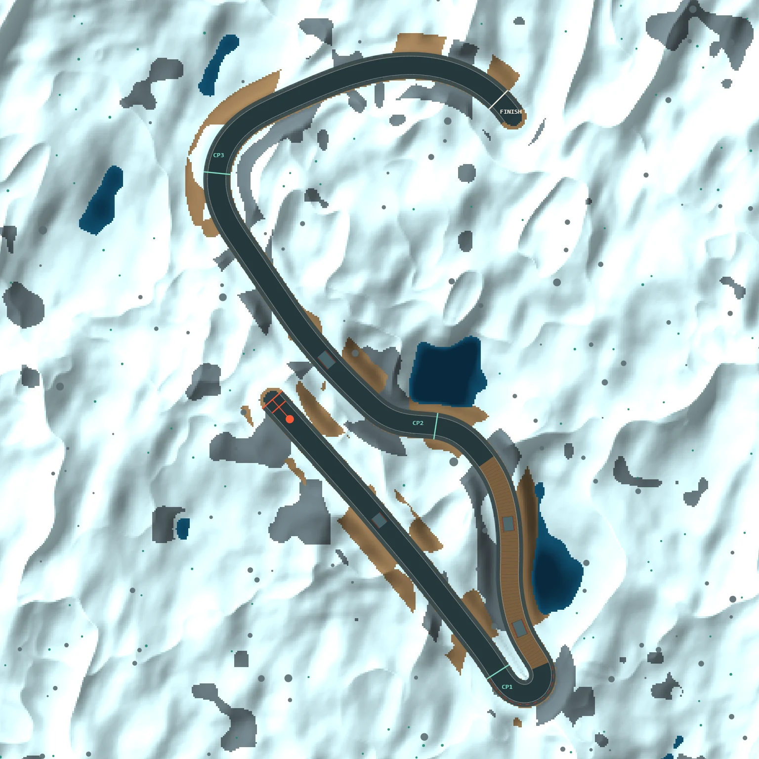 Overhead map of the Jul 14, 2026 track