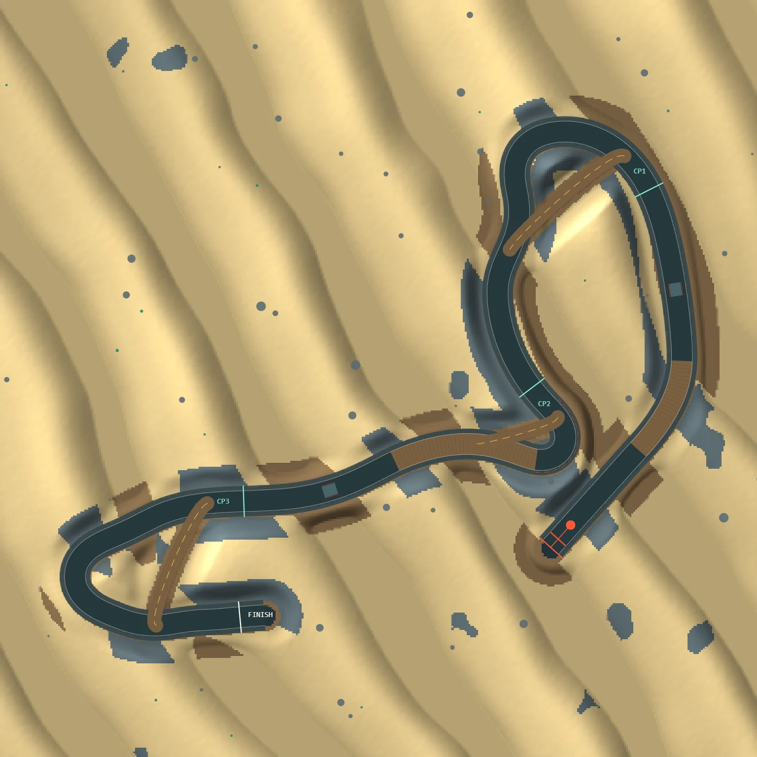 Overhead map of the Oct 12, 2026 track