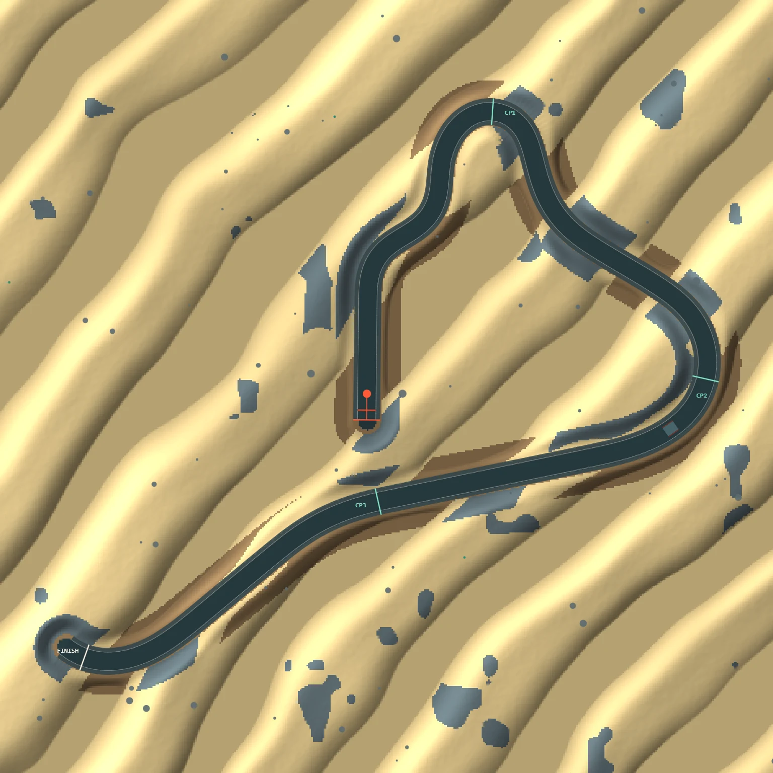 Overhead map of the Aug 17, 2026 track