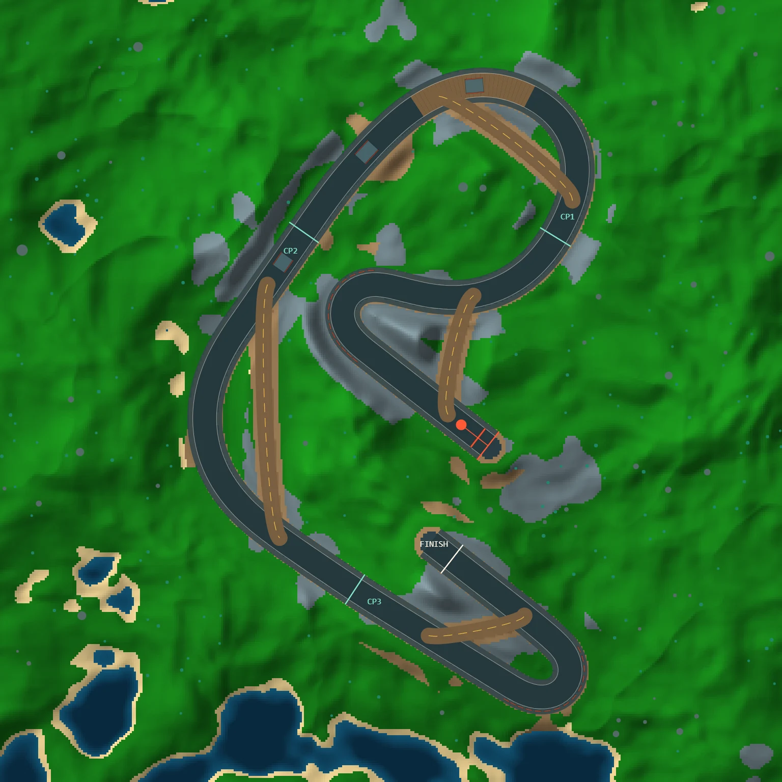 Overhead map of the Sep 7, 2026 track