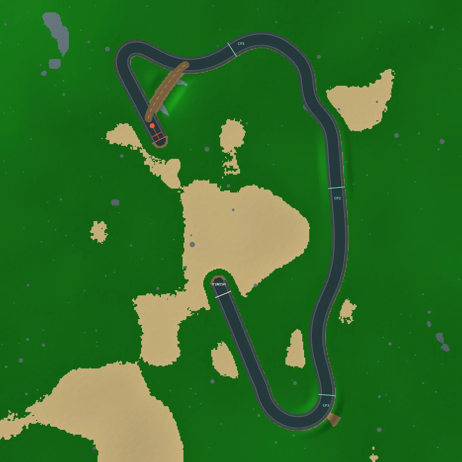 Overhead map of the Aug 10, 2026 track